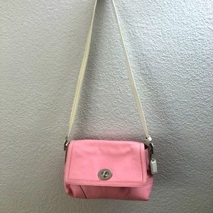Leather coach bag - pink! (authentic)